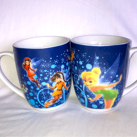 Disney Tinkerbell Mug Pair Fairy Friends Enesco Canada Fairies - Picture 2 of 5